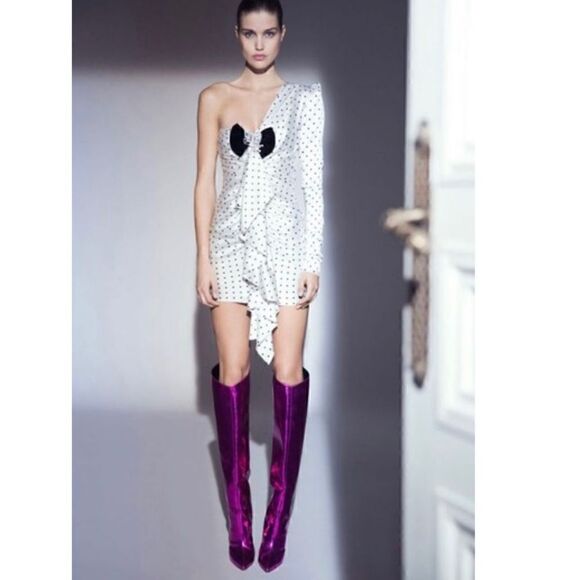 Alexandre Vauthier Metallic Mirrored Tall Pointed - Picture 9 of 15